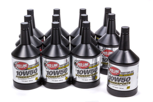 Redline Oil 10w50 Powersports Motor Oil Case 12x1 Qt. 42604 CASE/12