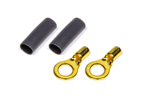 Quickcar Racing Products Ring Terminal #10 14-16 GA. Pair w/Heat Shrink 57-472