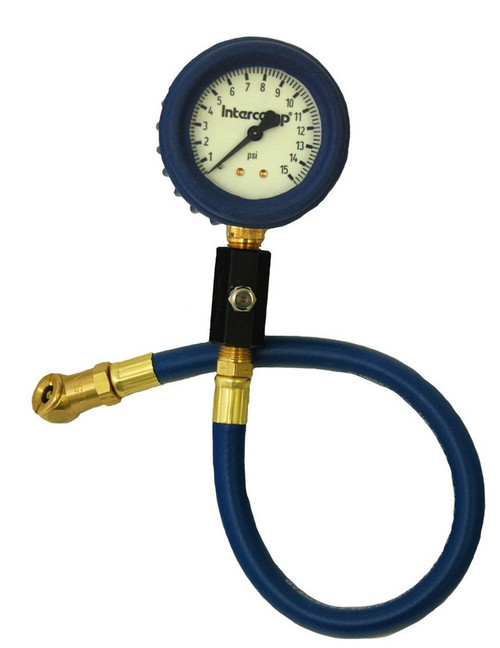 Intercomp Deluxe Air Gauge 2.5in 0-15 Glow-in Dark 360068