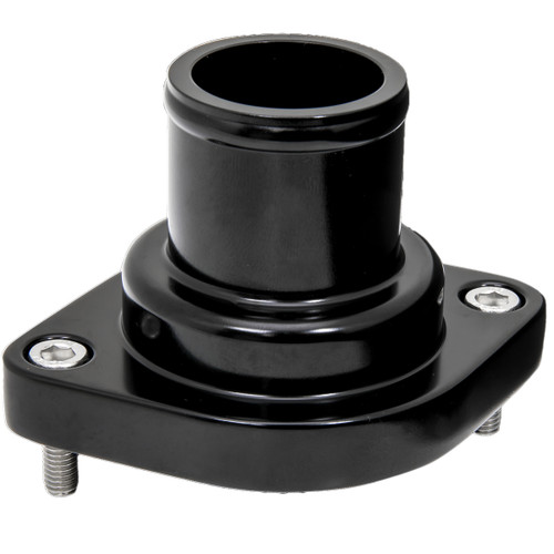 Billet Specialties Thermostat Housing Strai ght LS 10-Up Black BLK90135
