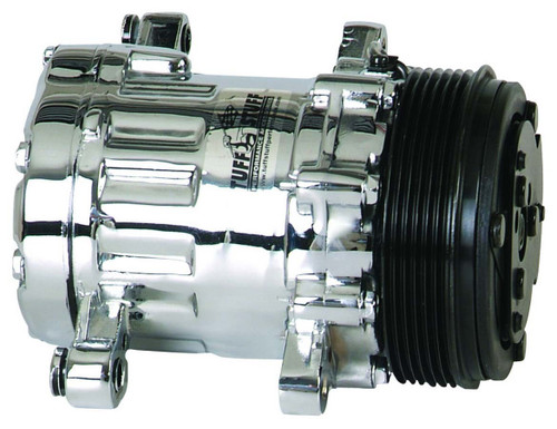 Tuff-Stuff SD7 Peanut Compressor R134A Chrome Serpentine 4517NA6G