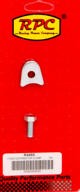 Racing Power Co-Packaged Ford V8 OEM Style Distributor Clamp Chrome R4455