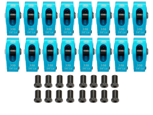 Prw Industries, Inc. SBC Roller Rocker Arms - 1.6 Ratio 3/8 Stud 335004
