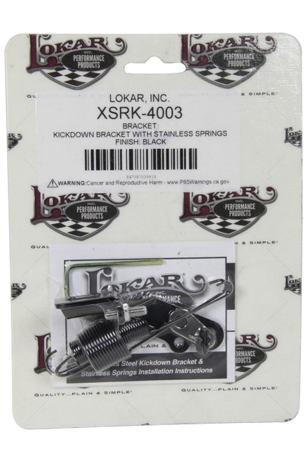 Lokar Bracket and Springs Kick Down Black Stainless Ste XSRK-4003