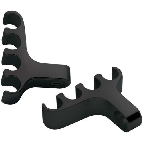 Billet Specialties 4 Wire Separator Valve Cover Mount Black Pair 69784