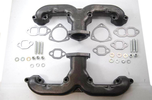 Racing Power Co-Packaged 1955-57 GM Cast Iron Ram Horn Exhaust Manifold R900