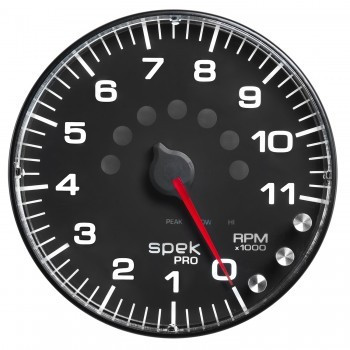 Autometer Spek-Pro 5in Tach w/ Shift Light and Peak Mem. P239328