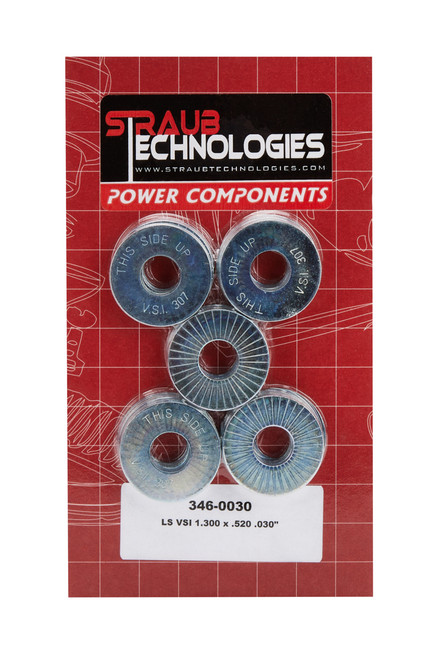 Straub Technologies Inc. Valve Spring Shims 50pk .030 GM LS Engines 346-0030