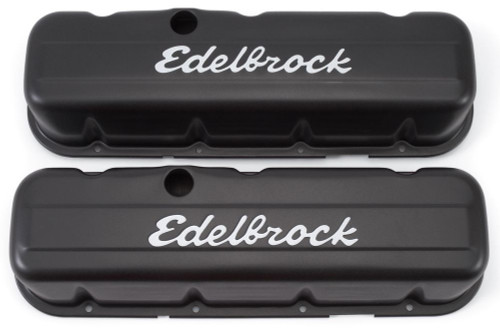 Edelbrock Signature Series Valve Covers - BBC Tall Black 4683