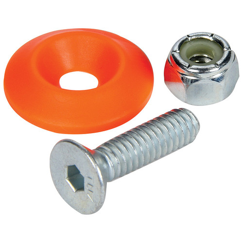 Allstar Performance Countersunk Bolt Kit Fluorescent Orange 50Pk All18689-50