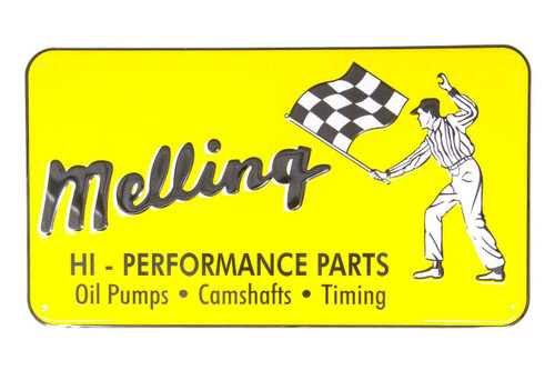 Melling 1960 Nostalgic Metal Sign - Yellow (Flag Man) 1960