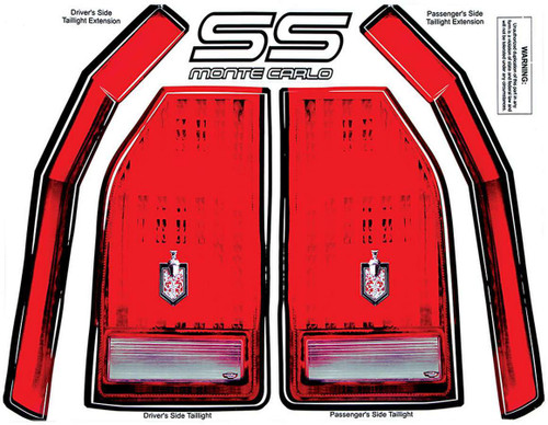 Allstar Performance M/C Ss Tail Decal Kit 1983-88 All23017
