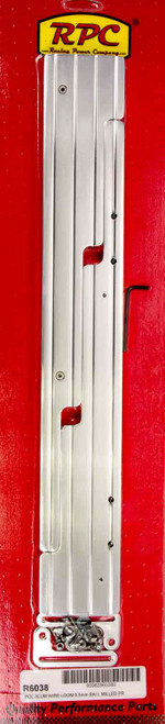 Racing Power Co-Packaged Alum Linear Wire Looms Ball Milled Polished R6038