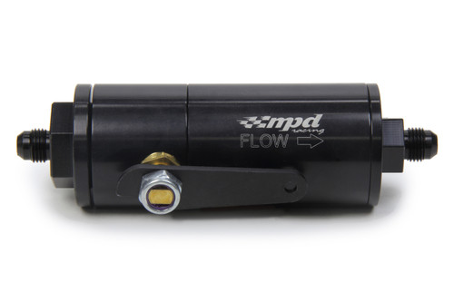 Mpd Racing Fuel Filter Short -6 With Shut Off 30 Micron MPD72306