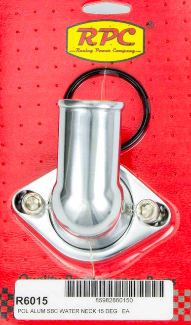Racing Power Co-Packaged 66-75 Chevy V8 Alum 15 Deg Water Neck Polished R6015