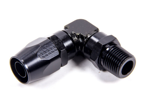 Fragola #10 90 Degr Hose End to 3/8 MPT - Black 199011-BL