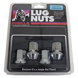 Gorilla 4 Lugnuts 14mm x 1.50 Chrome 66147DX
