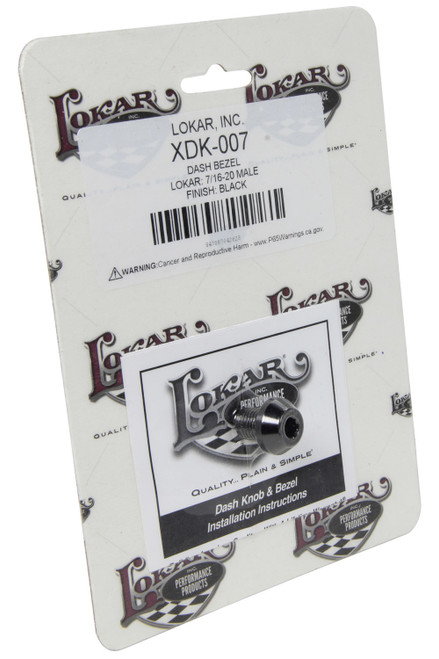 Lokar Dash Bezel Lokar 7/1 6-20 Male Black XDK-007