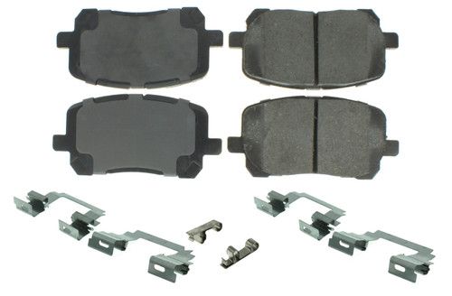 Centric Brake Parts Premium Semi-Metallic Br ake Pads with Shims and 300.0923