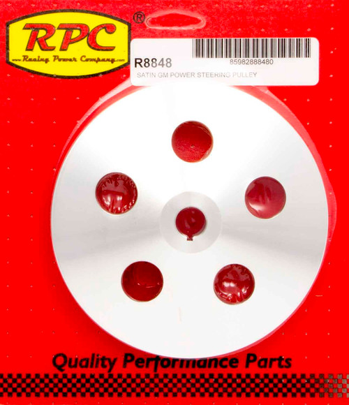 Racing Power Co-Packaged Pre 84 GM Power Steering Pulley Satin Alum R8848