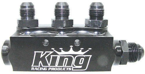King Racing Products Fuel Block w/ Fittings 1930