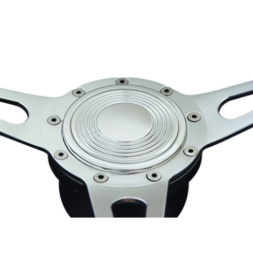Lecarra Steering Wheels Horn Cover Assembly Groovy Logo Polished 3722