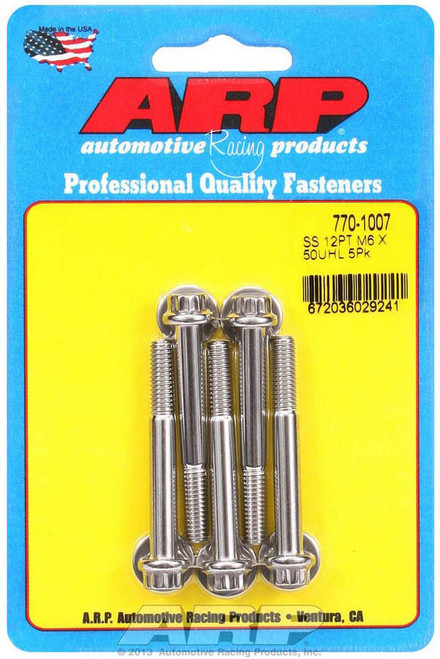 Arp S/S Bolt Kit - 12pt. (5) 6mm x 1.00 x 50mm 770-1007