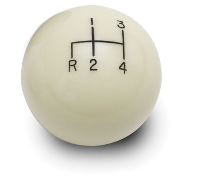 Lokar 2in Shift Knob Ivory 4 Speed SK-6890