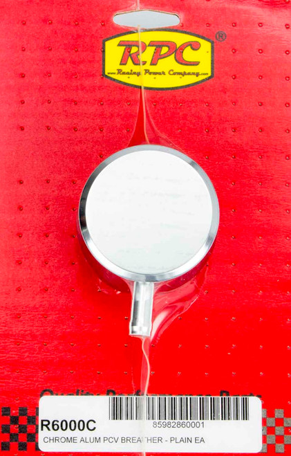 Racing Power Co-Packaged Alum Plain PCV Breather Chrome R6000C