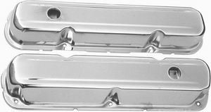 Racing Power Co-Packaged Chrome Steel Valve Cover Chrysler 318-360 Short R9298