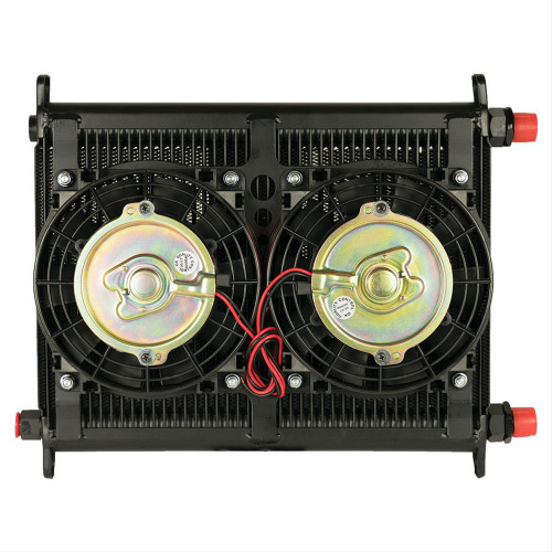 Flex-A-Lite Engine Oil Cooler 40 Row 7/8-14 w/2 6.5in Fans 104118