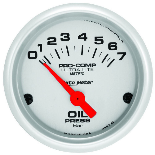 Autometer 2-1/16 U/L Oil Pressure Gauge - 0-7 Bars 4327-M
