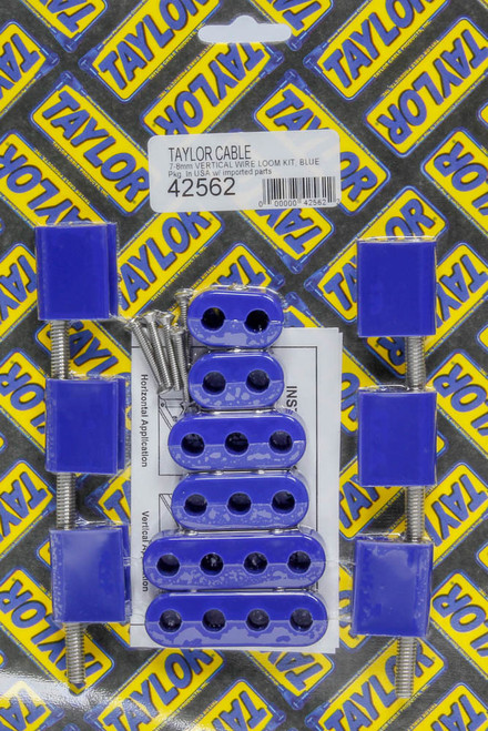 Taylor/Vertex 7-8mm Vertical Wire Loom Kit Blue 42562