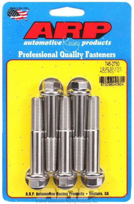 Arp S/S Bolt Kit - 6pt. (5) 1/2-20 x 2.750 745-2750