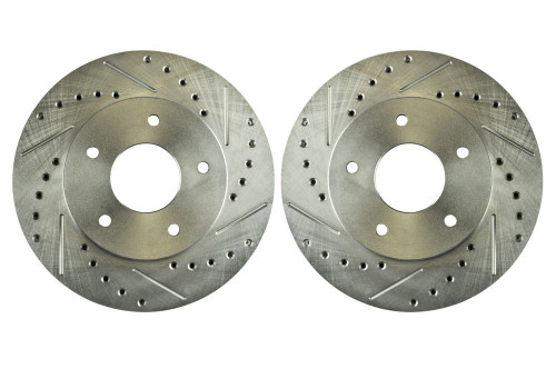 Right Stuff Detailing Rear Rotor Drilled and S lotted Zinc Washed Pr. BR25ZDC