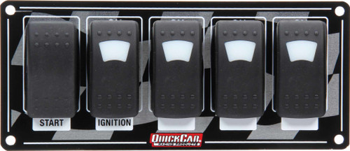 Quickcar Racing Products Ignition Panel w/ Rocker Switches and Lights 52-166