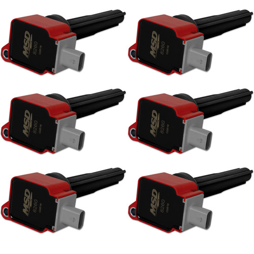 Msd Ignition Coils 6pk Ford Eco-Boost 2.7 V6 Red 82606