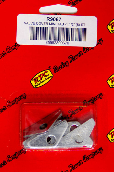 Racing Power Co-Packaged Chrome V/C Hold Down Mini Tab 8pcs R9067