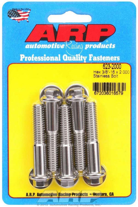 Arp S/S Bolt Kit - 6pt. (5) 3/8-16 x 2.000 623-2000