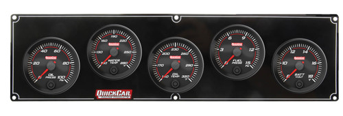 Quickcar Racing Products Redline 5 Gauge Panel OP/WT/OT/FP/VOLT 69-5037