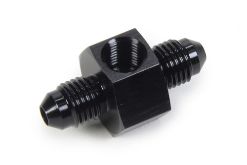 Triple X Race Components Gauge Adapter #4 Male x #4 Male x 1/8 HF-33441BLK