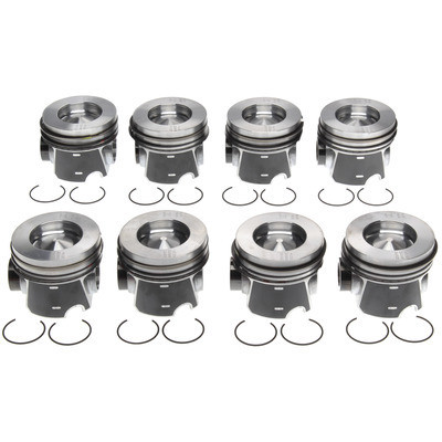 Mahle Original/Clevite Piston Set w/Rings Ford 6.4L Diesel 8pk 224-3666WR-0.50MM