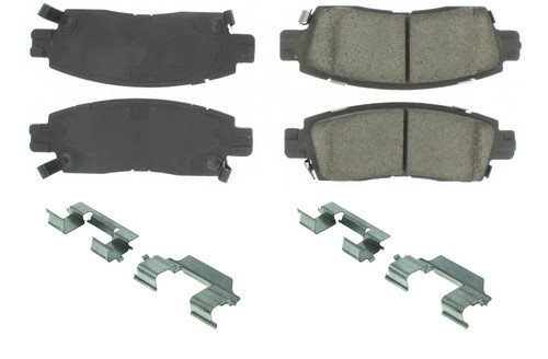 Centric Brake Parts Premium Semi-Metallic Br ake Pads with Shims and 300.0883