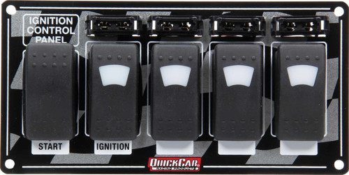 Quickcar Racing Products Ignition Panel w/ Rocker Switches Fuses and Lights 52-164