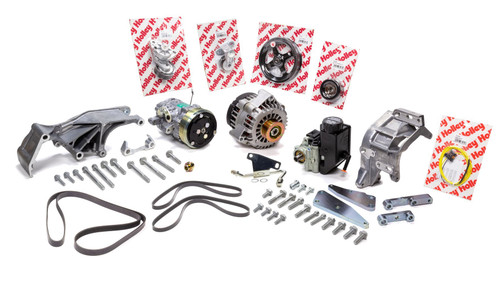 Holley Low LS Drive System Kit w/PS/Alt and AC Compress. 20-162