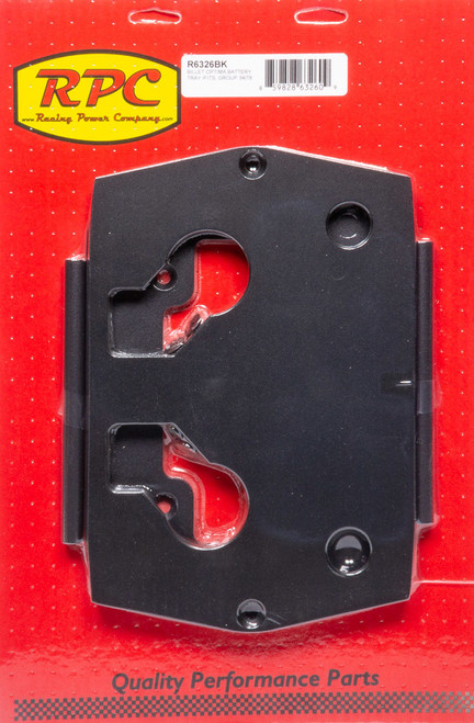 Racing Power Co-Packaged Optima Aluminum Smooth Battery Tray Black R6326BK
