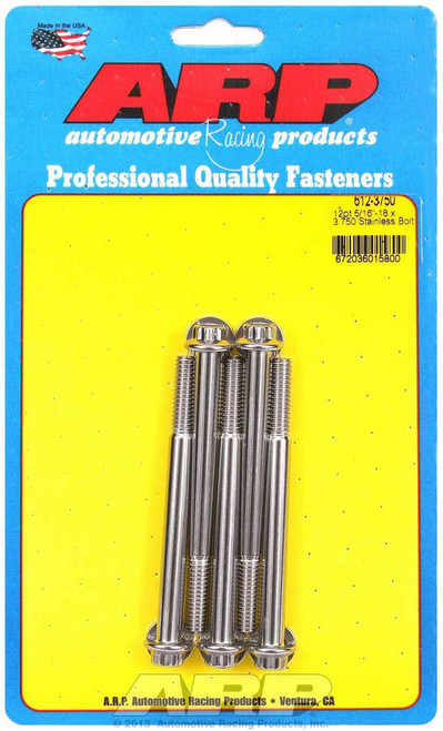 Arp S/S Bolt Kit - 12pt. (5) 5/16-18 x 3.750 612-3750