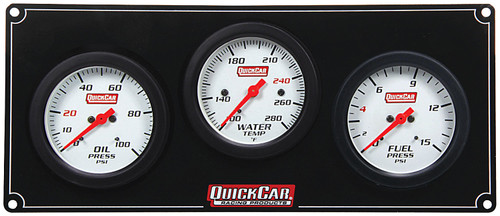 Quickcar Racing Products 3 Gauge Extreme Panel OP/WT/FP 61-7012