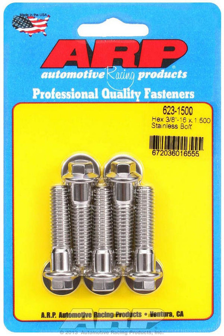 Arp S/S Bolt Kit - 6pt. (5) 3/8-16 x 1.500 623-1500