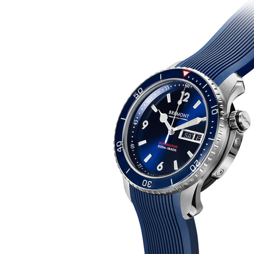Bremont Supermarine Diving Men's Automatic Chronometer Sapphire Blue Rubber Strap Watch S500/BL/2018